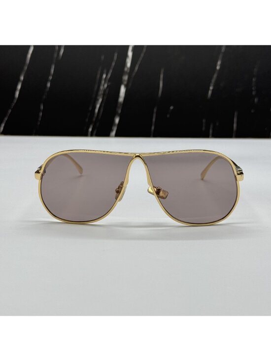 New Miu Miu MUA56S 5AK20I Oversized Women Purple Gold Sunglasses MUA 56S